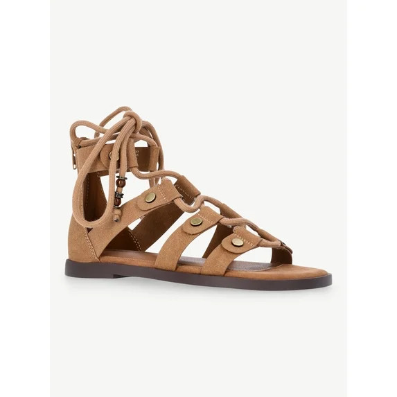 No Boundaries Women's Lace Up Gladiator Sandals | Walmart (US)