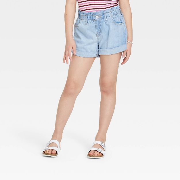 Girls' Striped High-Rise Paper Bag Waist Shorts - Cat & Jack™ | Target