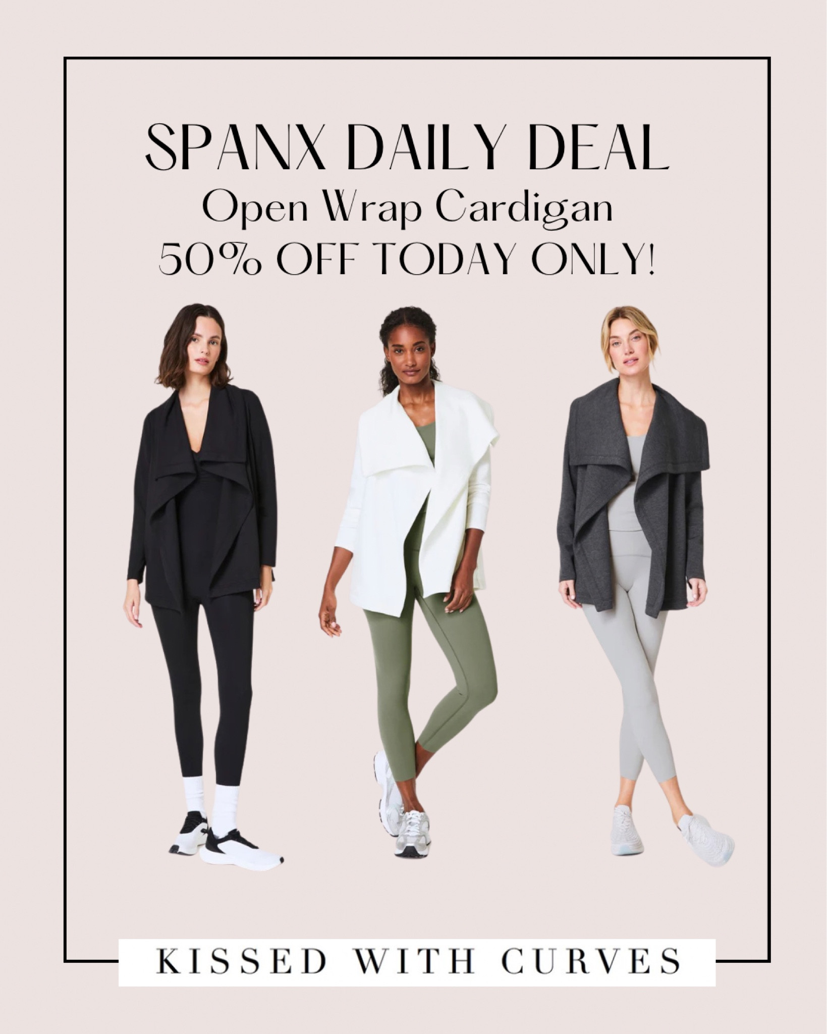Spanx Daily Deal! 50% off AirEssentials Open Wrap Cardigan TODAY ONLY!  Use code EXTRA10 to get an extra 10% off too! Great gift under $80 for the holidays! 

#LTKFindsUnder100 #LTKGiftGuide #LTKCyberWeek