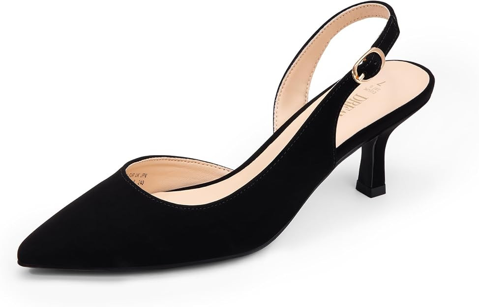 Closed Pointed Toe Low Heels Sexy Casual Dress Shoes for Party Wedding Office Work and Shopping | Amazon (US)