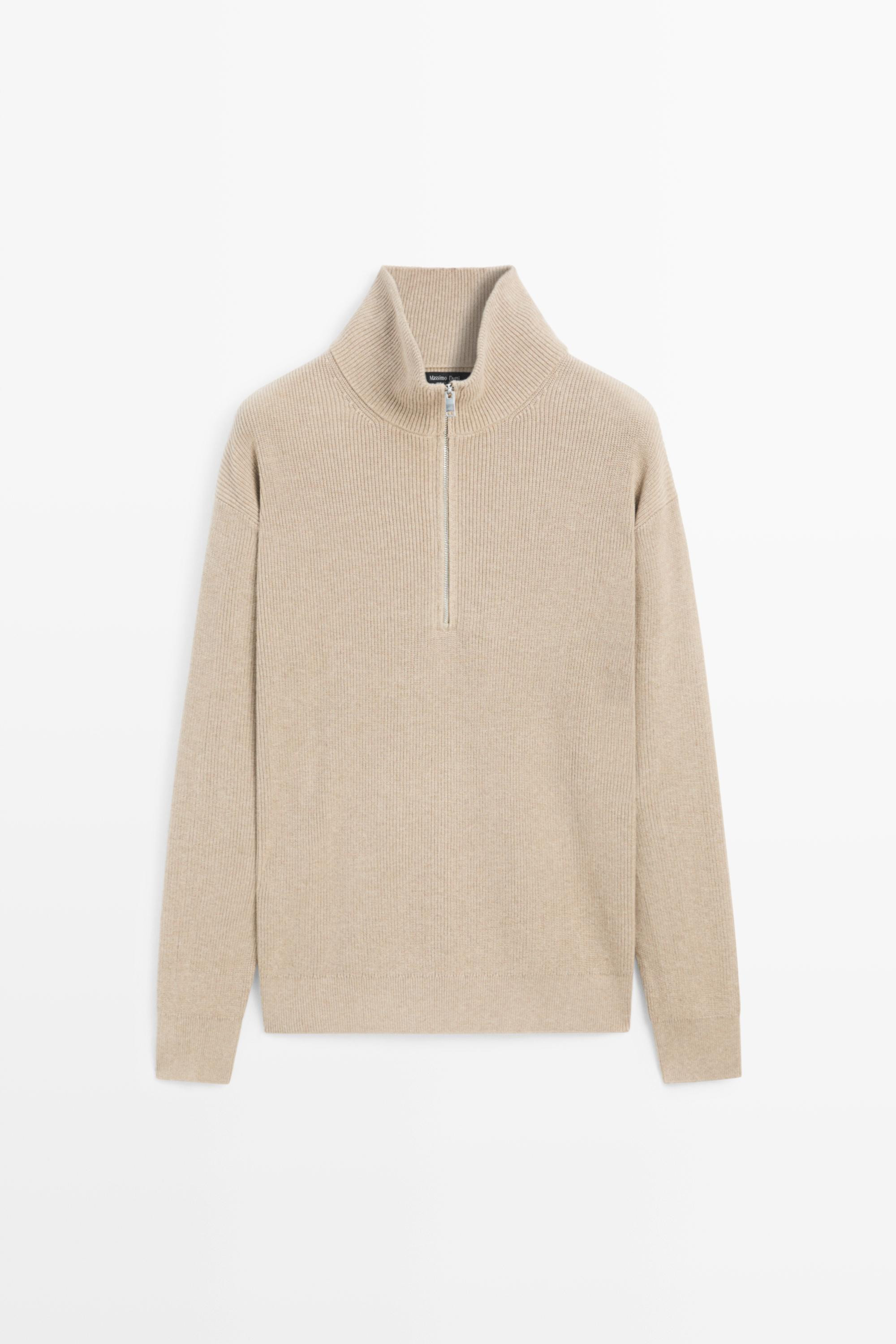 Pull en maille 100 % coton \u00e0 col camionneur | Massimo Dutti FR