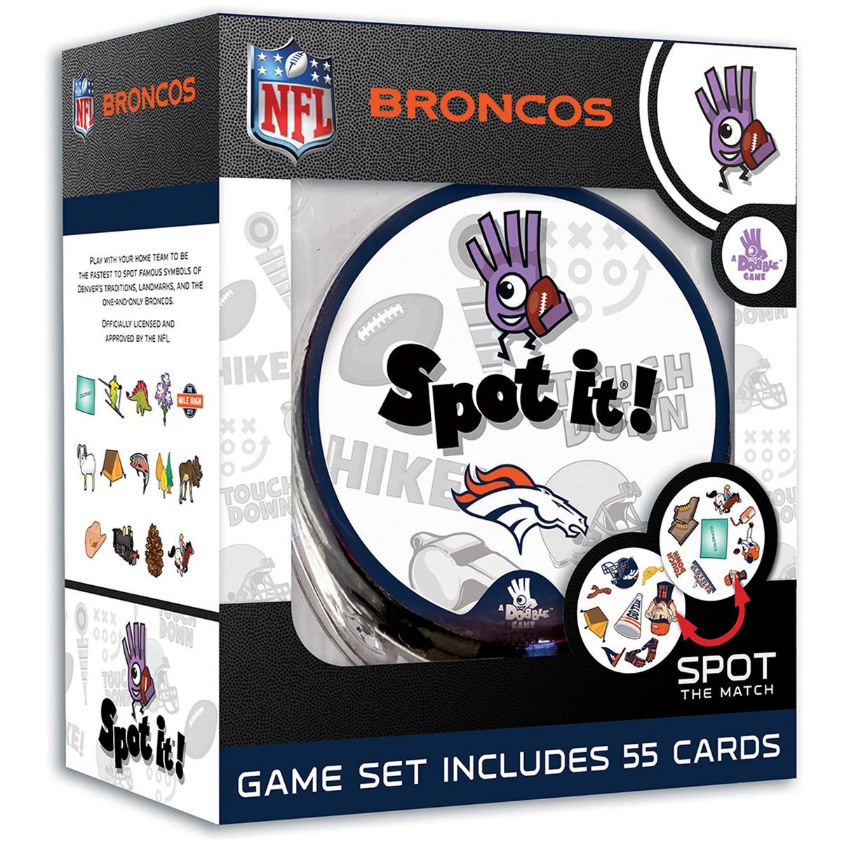 MasterPieces Officially Licensed NFL Denver Broncos Spot It Game for Kids and Adults | Target