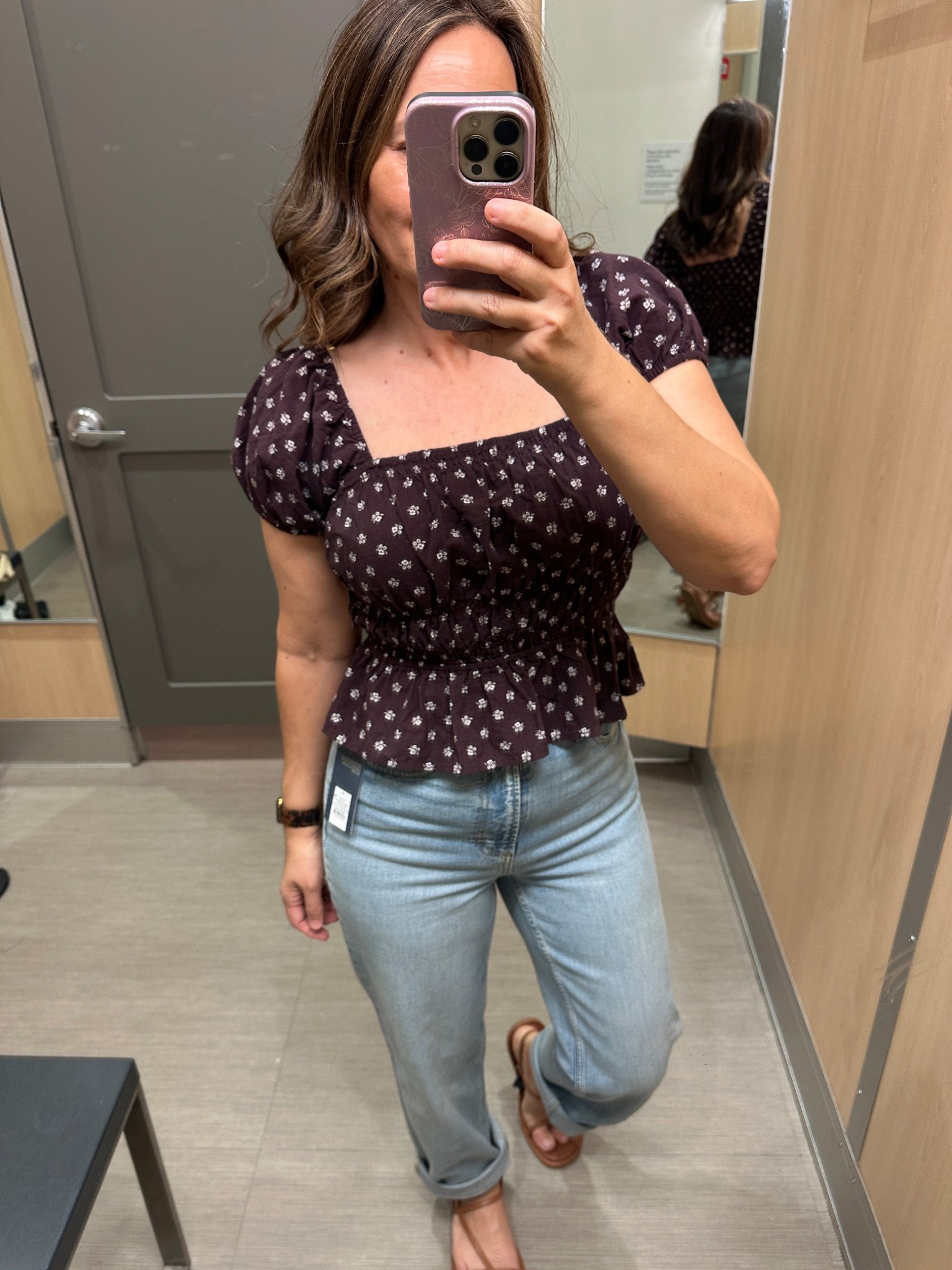The cutest little peplum top! This one is super flattering and gives your outfit an instant update. 

Wearing size medium and I’m 5’4, 143 pounds. 

Spring outfit 2026, trendy tops, casual style 



#LTKootd #LTKOver40