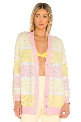 Olivia Rubin Mika Cardigan in Angel Cake Stripe from Revolve.com | Revolve Clothing (Global)