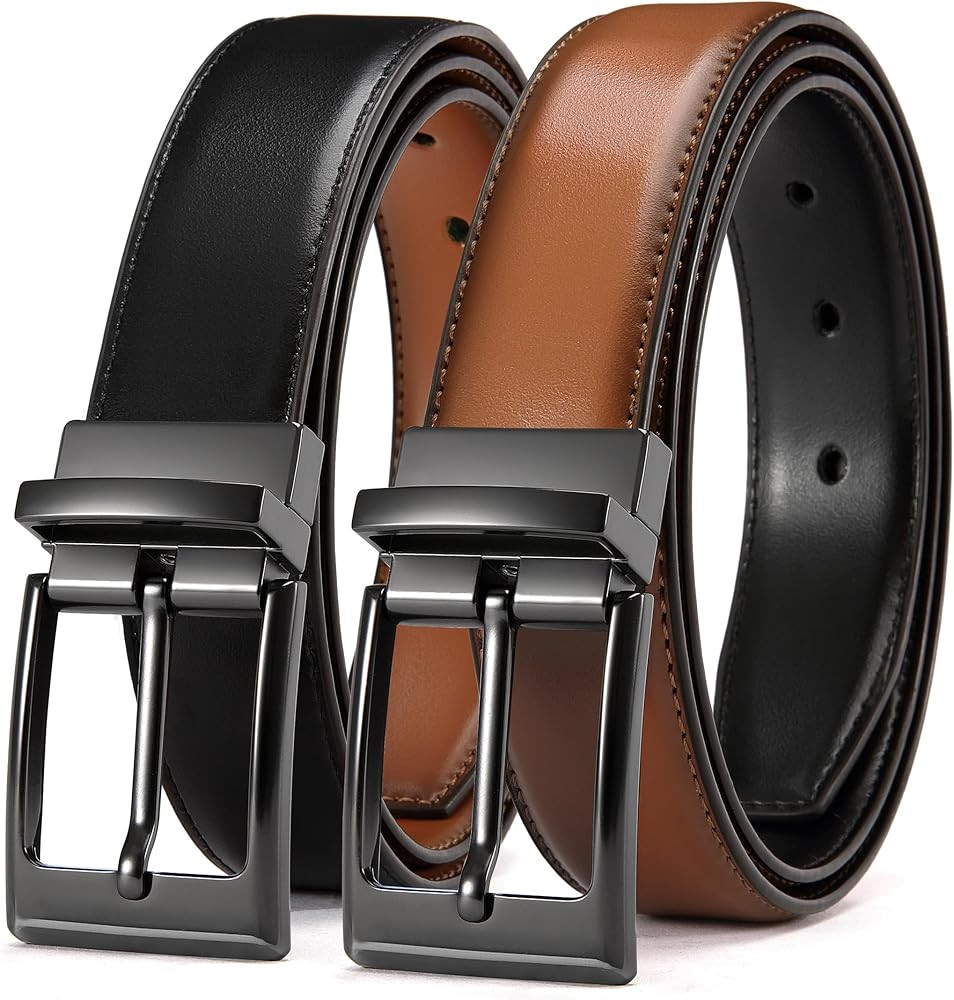 CHAOREN Reversible Belt Men 1 Piece - 1.25" Leather Dress Belt - Trim to Fit for Elegant Style | Amazon (US)