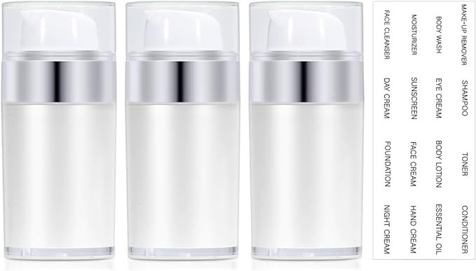 Wide Mouth Pump Bottle, Cosmetic Cream Pump Bottles Travel Size Dispenser Refillable Lotion Conta... | Amazon (US)