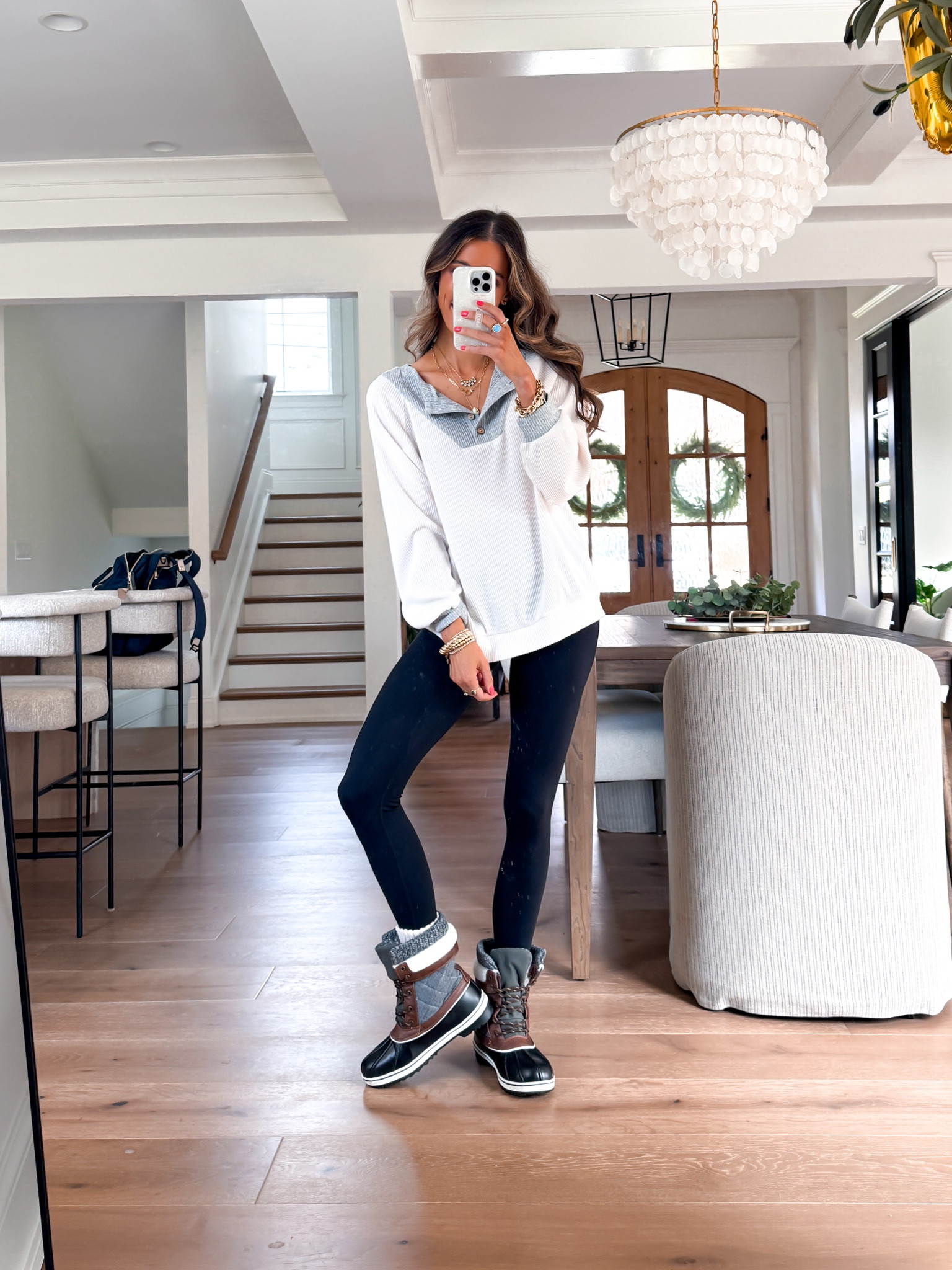 Wearing a medium pullover and xsmall leggings 

#LTKActive #LTKFindsUnder50 #LTKSeasonal