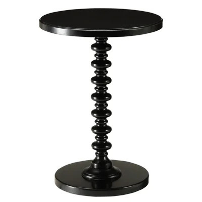 Elegant Round Table In Black - Indoor & Outdoor Versatile Side Fits Traditional Styles | Wayfair North America