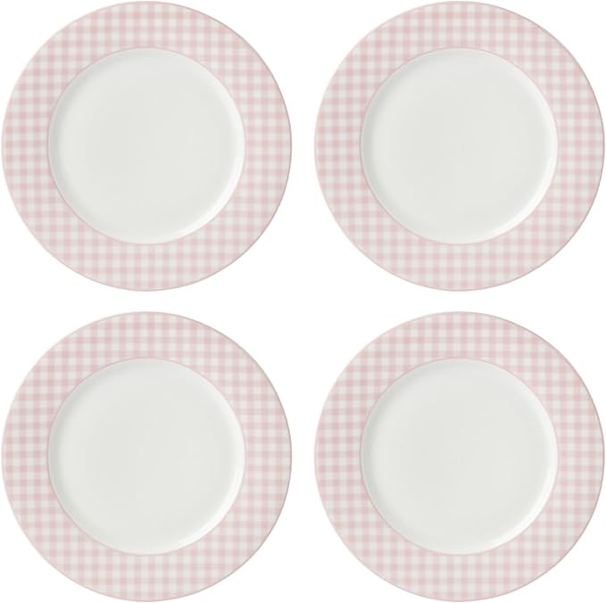 Lenox, Pink Gingham Dinner Plates, Set of 4, 4 Count | Amazon (US)