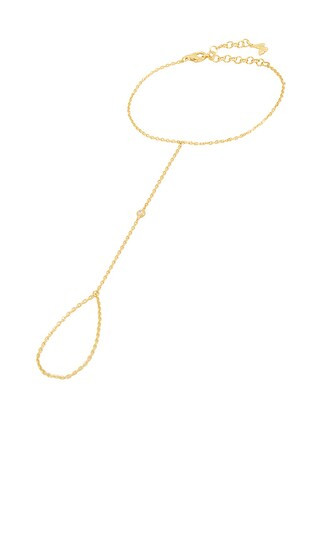 Single Bezel Chain Hand Chain in Gold | Revolve Clothing (Global)