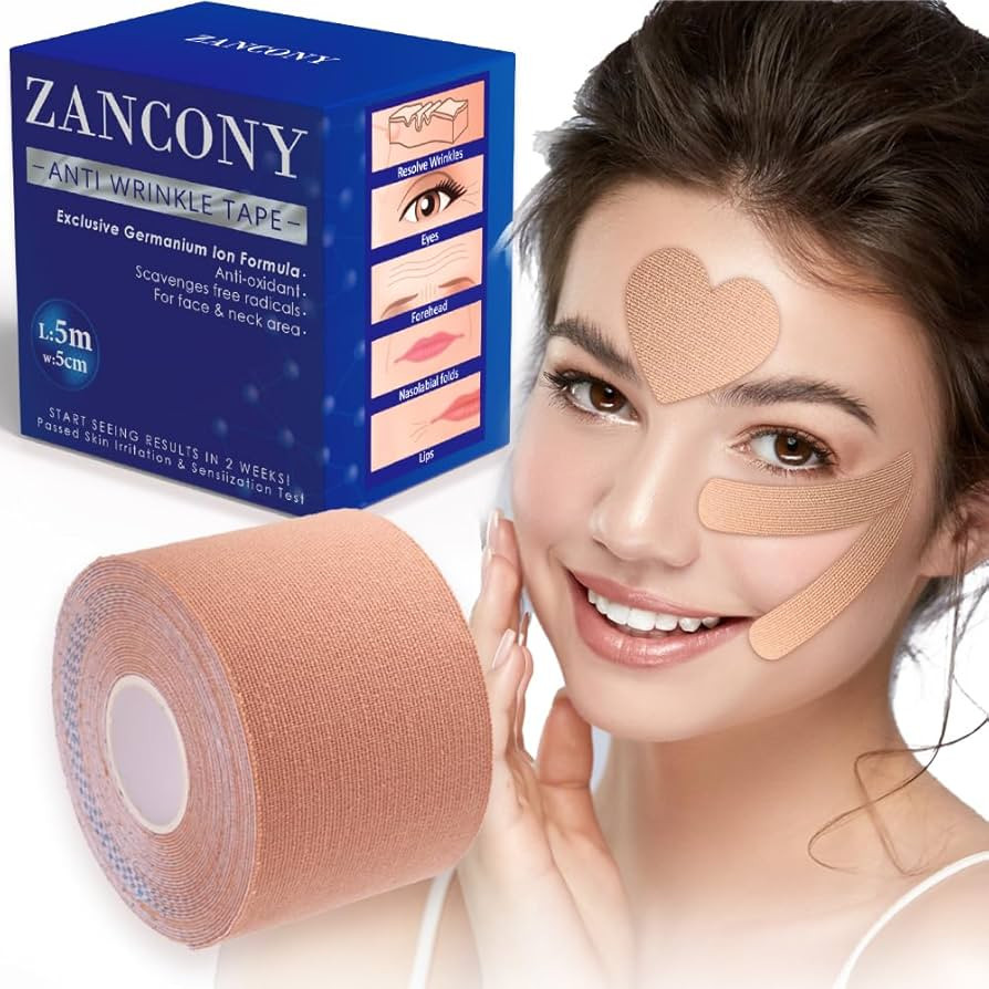 Zancony 2 in 1 Face Tape Forehead Tape for Anti Wrinkle Patches and Face Lift Tape for Full Face ... | Amazon (UK)