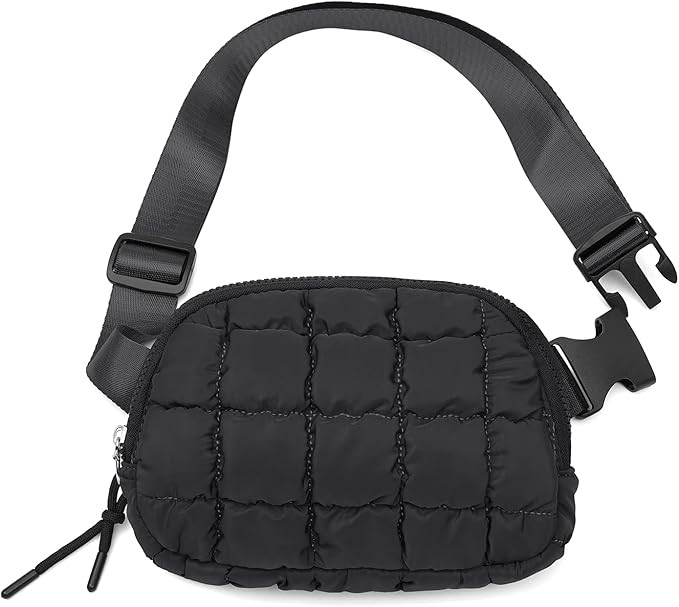 Quilted Puffer Belt Bag Waist Fanny Packs Lightweight Crossbody Bag with Adjustable Strap for Wor... | Amazon (US)