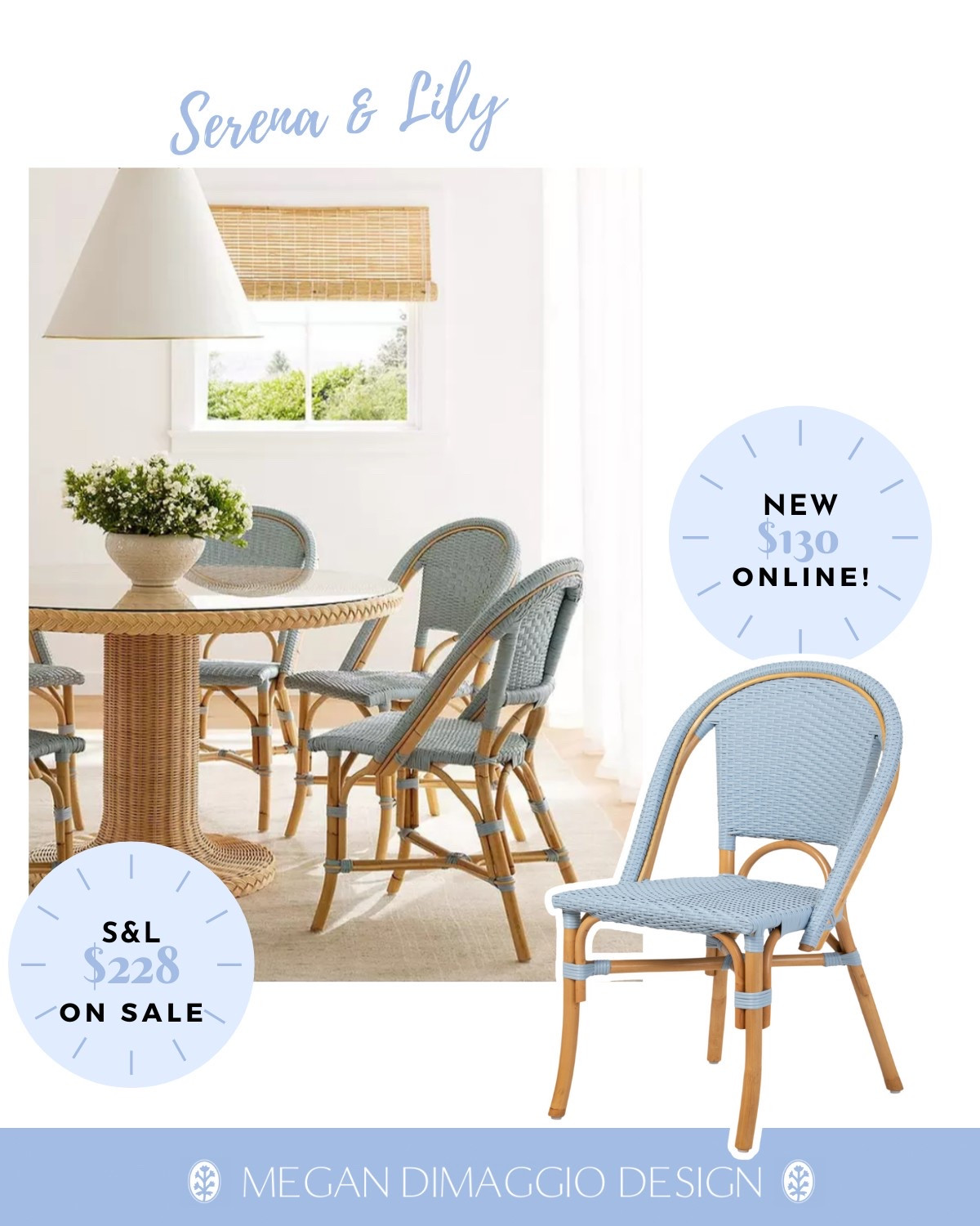 Wow wow wow!! I’ve never seen this Serena & Lily riviera dining chair dupe in the light blue available online before!! This is such an amazing look for less!! Real rattan, again, not outdoor friendly. LOVE THIS BLUE!! 🏃🏼‍♀️🏃🏼‍♀️🏃🏼‍♀️

#LTKFamily #LTKHome #LTKSaleAlert