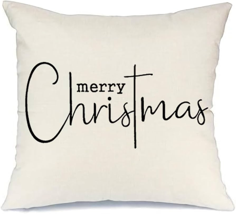 RABUSOFA Christmas Pillow Covers 18x18 Inch,Merry Christmas Decoration Throw Pillow Covers,Xmas W... | Amazon (CA)