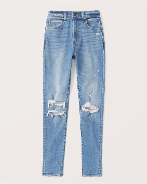 Women's High Rise Super Skinny Jeans | Women's Clearance | Abercrombie.com | Abercrombie & Fitch (US)