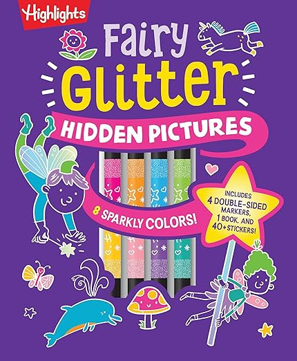 Fairy Glitter Hidden Pictures: Glitter Coloring Book for Kids 6-12 with Fairy-Themed Hidden Pictu... | Amazon (US)