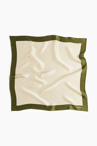 H & M - Foulard en soie imprimée - Beige | H&M (FR, IT, ES, PT, BE)