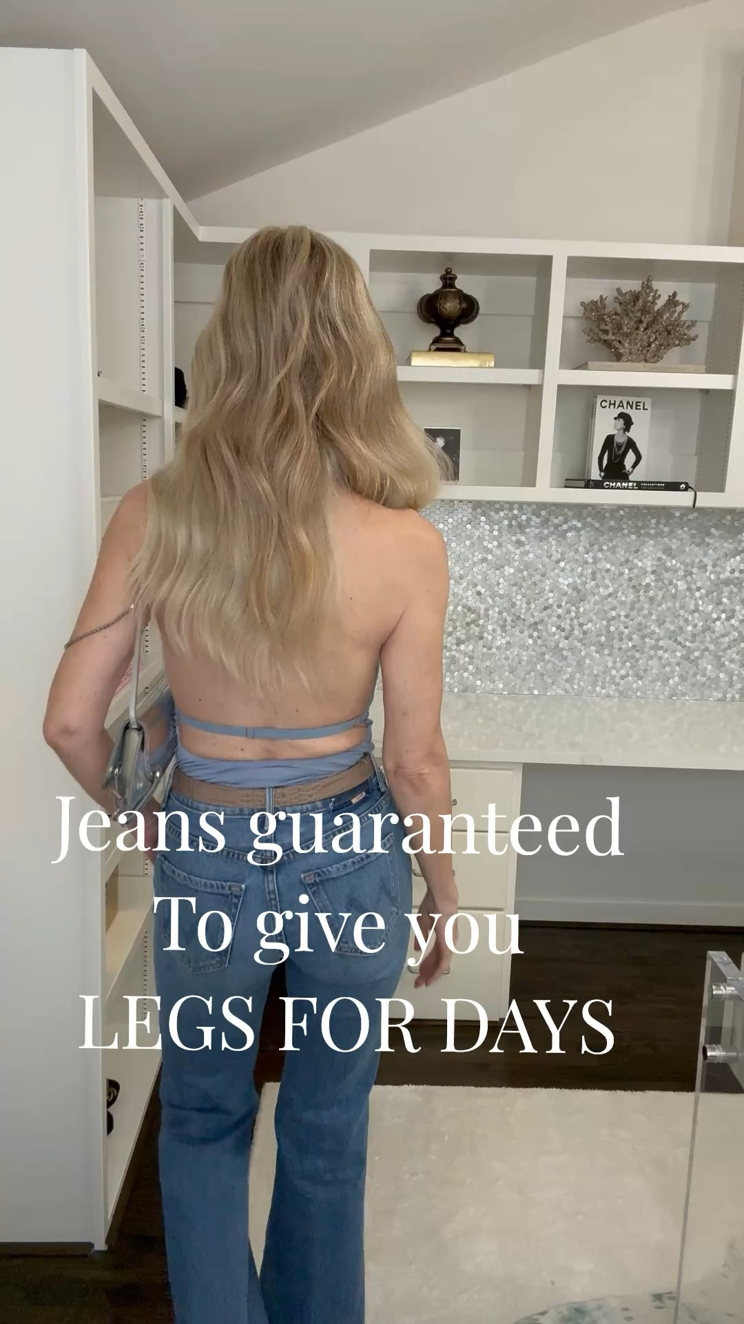 LOOK 3: Jeans that will give you legs for days—these high-waisted flare bootcut jeans are such a flattering denim style. Styled with a gorgeous trending blue halter top for an easy date night outfit.

The fit is comfortable, polished, and so flattering from every angle, making this a perfect going-out look for women over 40. Wearing a size 24 in jeans and XS in the top. #LTKOver40 #LTKStyleTip #LTKSeasonal 

 #LTKootd #LTKSeasonal #LTKOver40