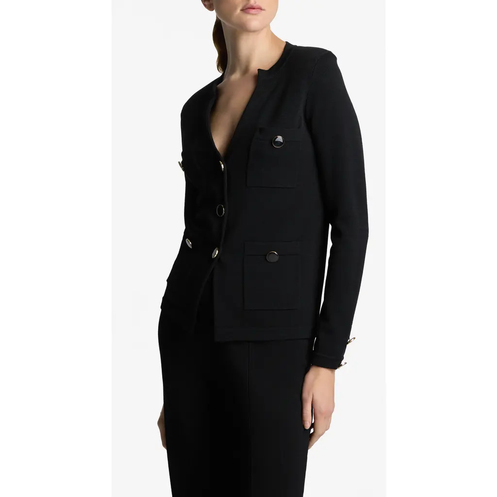 ST. JOHN Santiago Sweater Jacket in Black at Nordstrom, Size X-Small | Nordstrom