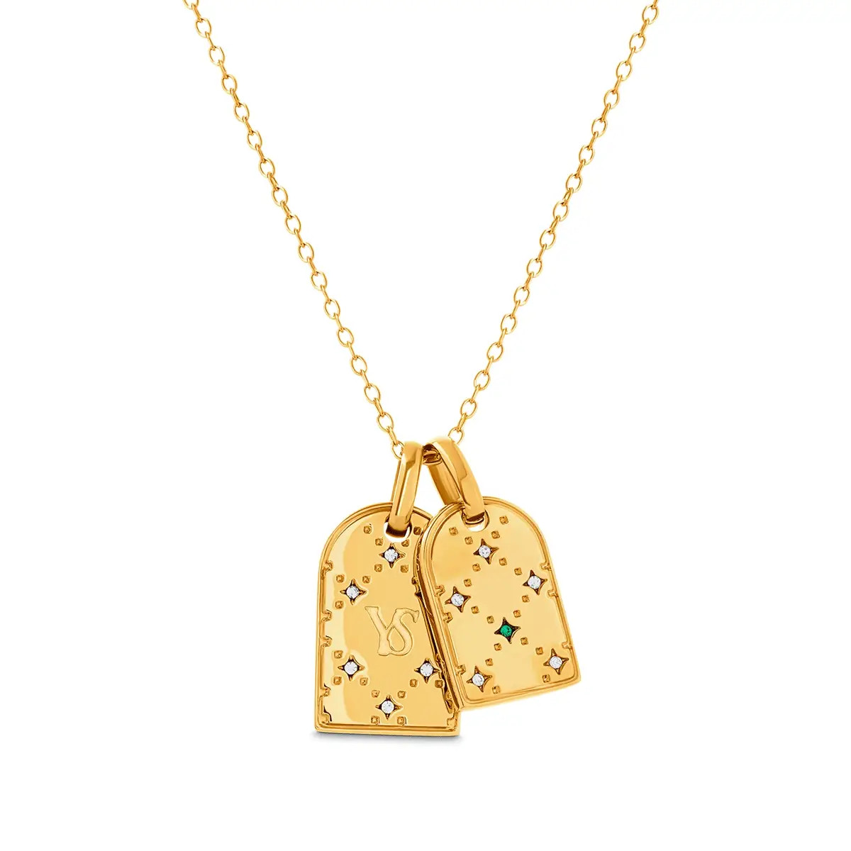 Double Monogram Necklace (Gold) | Abbott Lyon