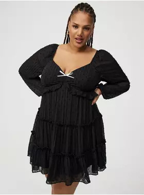 Tiered Babydoll Mini Dress | Torrid (US & Canada)