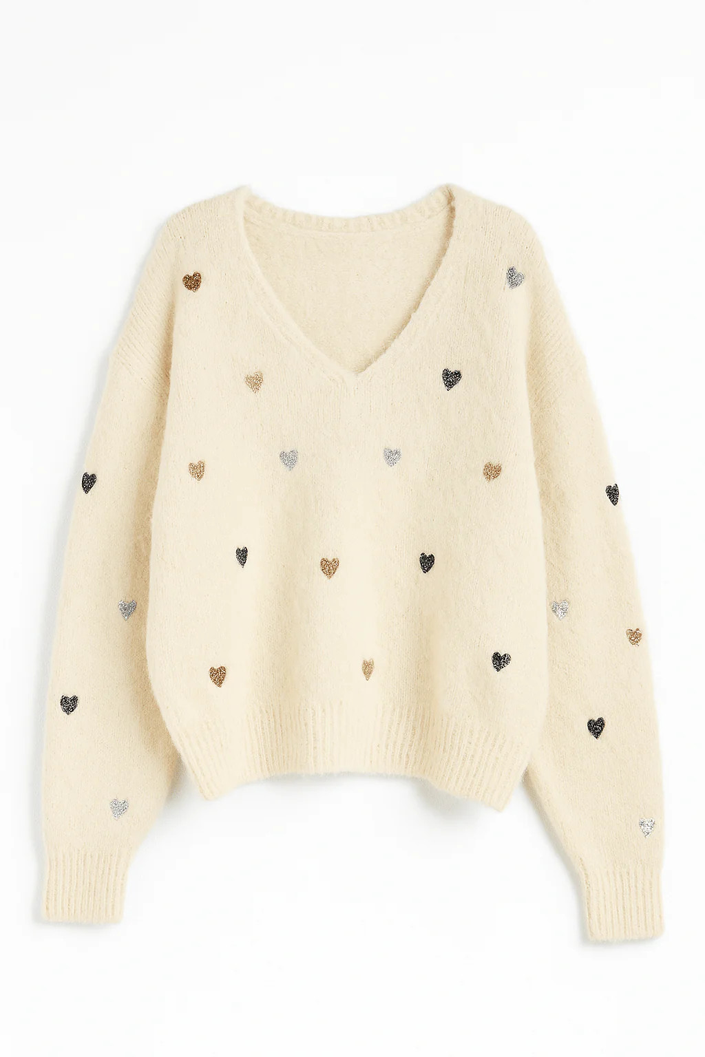 Amelie Sequin Heart Sweater | MTT Collective