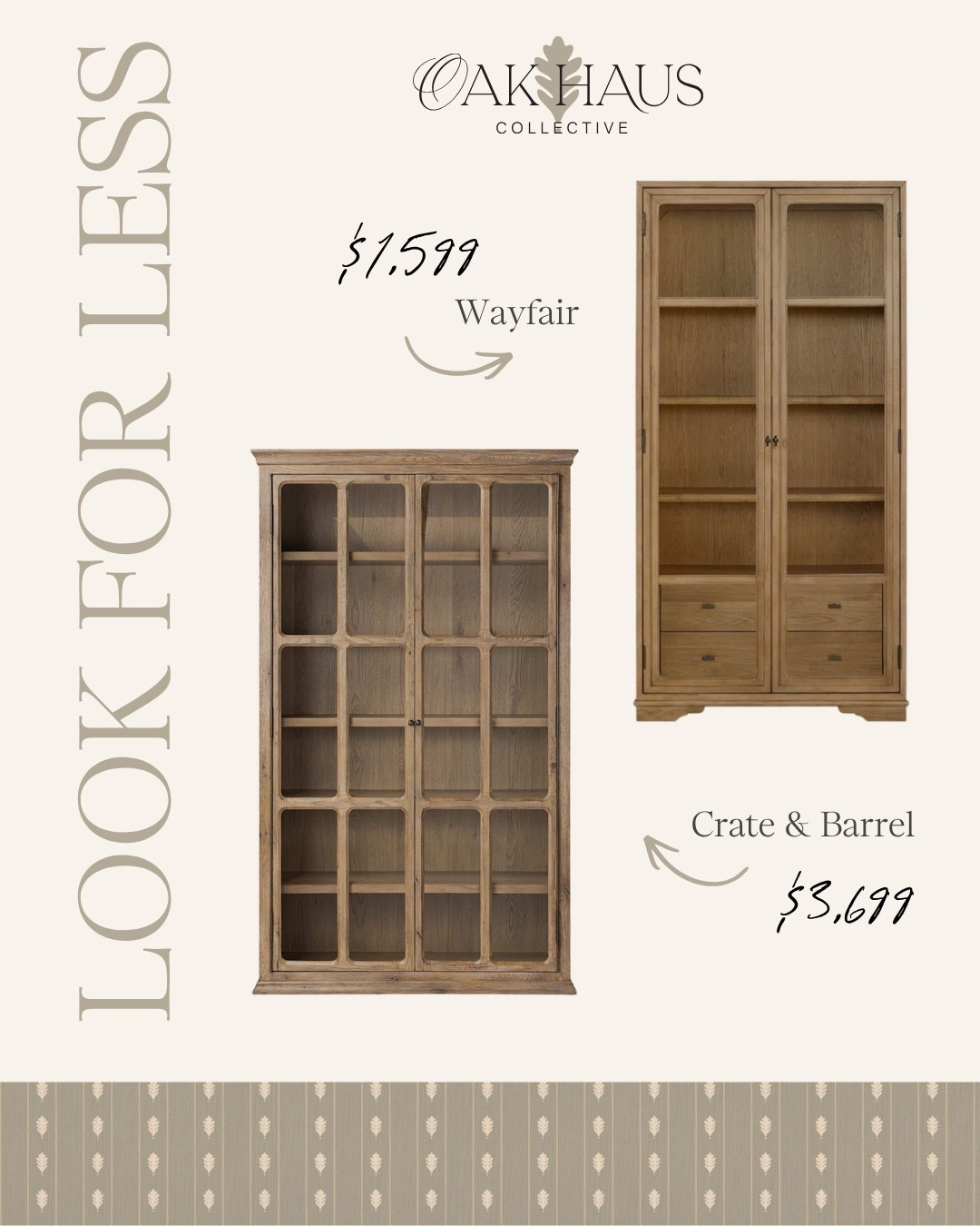 Look For Less, Wayfair, Crate & Barrel, Display Cabinet, Furniture, Home, Modern, Chic, Storage

#LTKHome #LTKSeasonal #LTKdayinmylife