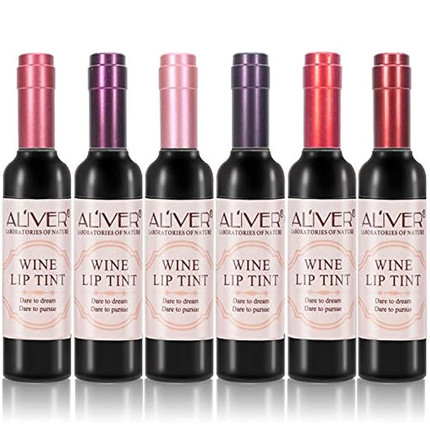 Click for more info about 6 Colors Wine Lip Tint, Natural Liquid Lipstick Long Lasting Mini Make Up Lip Gloss Matte Lip Sti...