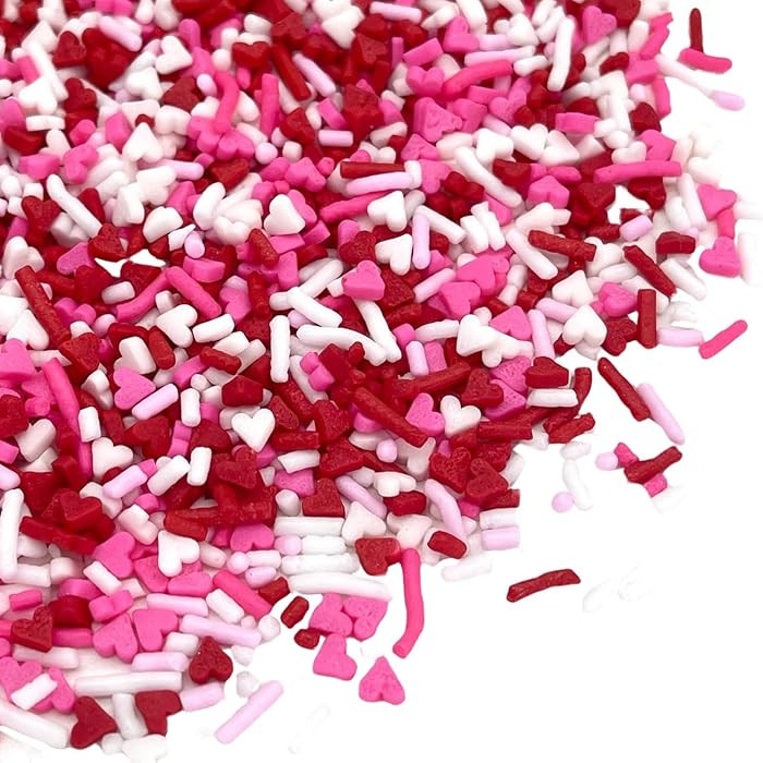 Manvscakes | Valentine sprinkles | Pink and red sprinkles | Jimmies | Cookie sprinkles | Edible s... | Amazon (US)