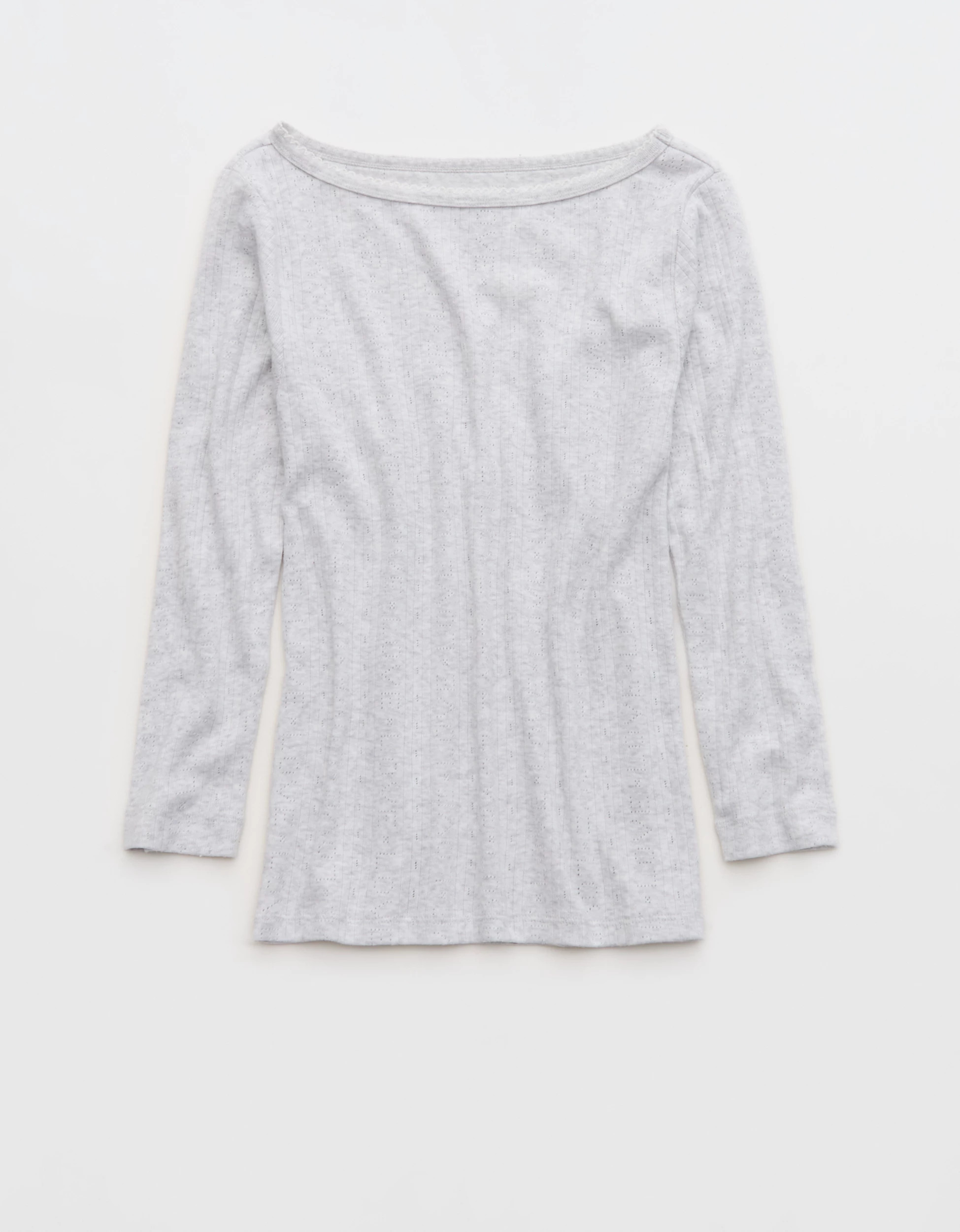 OVERSLEPT by Aerie Pointelle 3/4 Sleeve Top | Aerie
