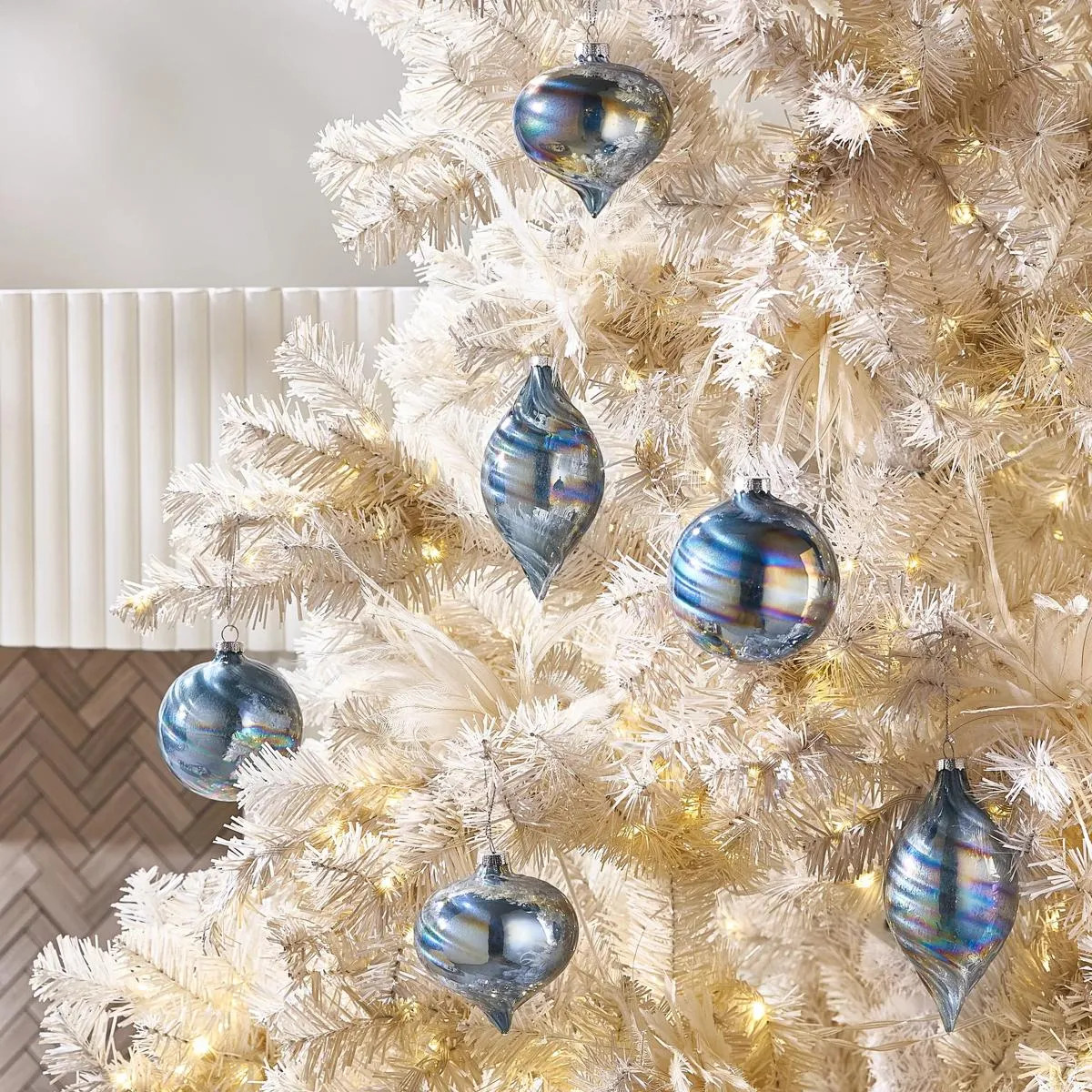 Iridescent Black Glass Ornament - Set of 6 | Z Gallerie | Z Gallerie