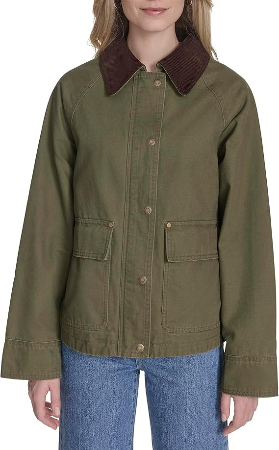 Levi's womens Levi's Women's Short Cotton Barn Jacket | Amazon (US)
