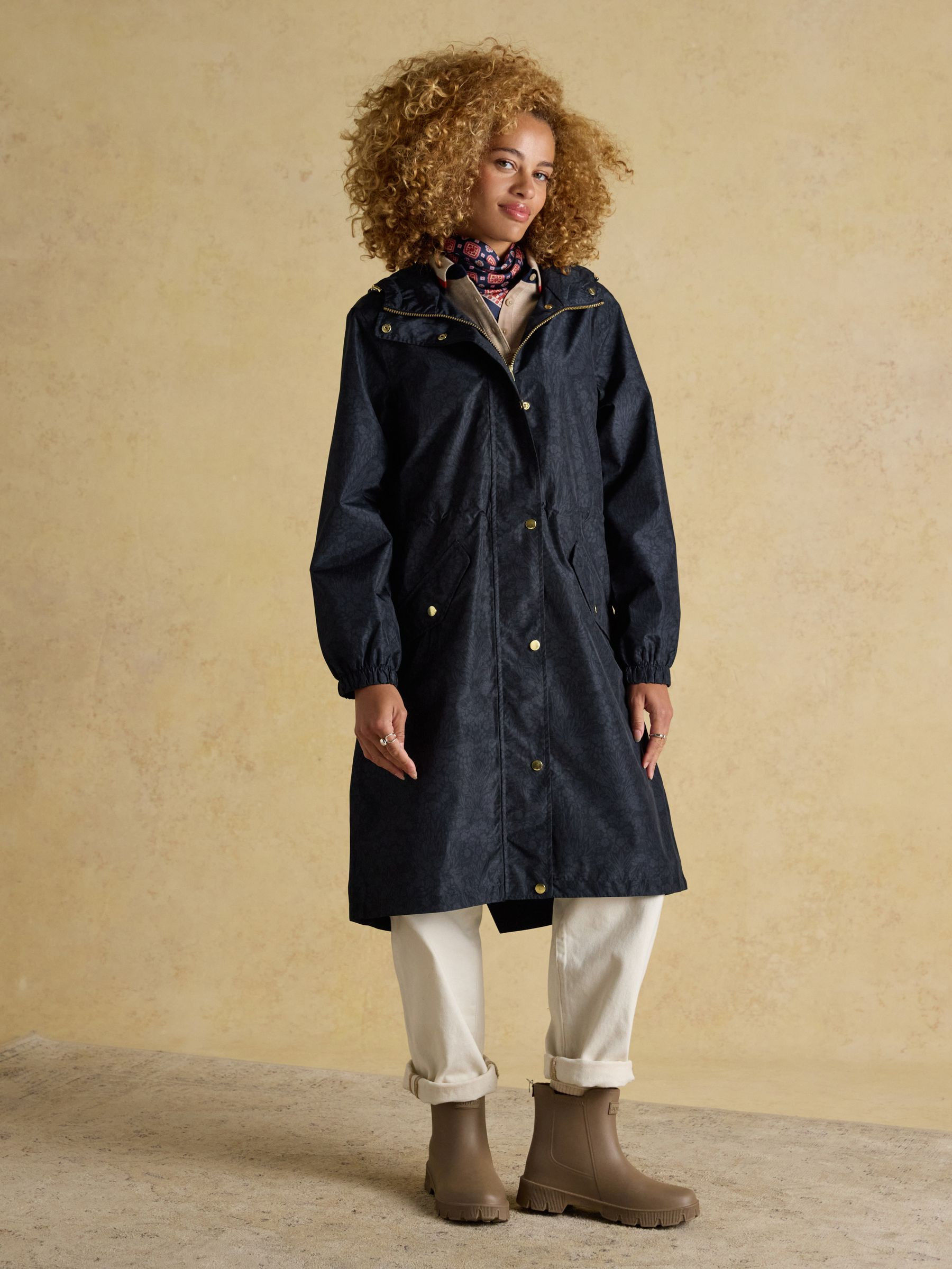 Holkham Navy Waterproof Packable Raincoat With Hood | Joules | Joules