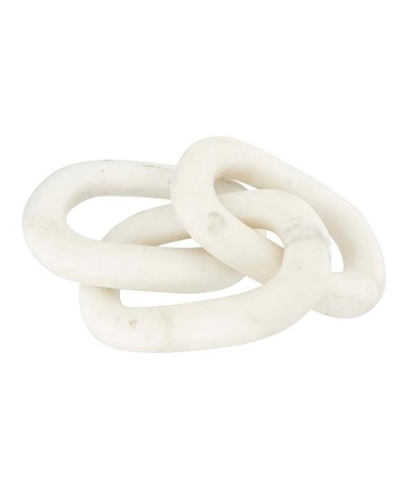 White Marble Chain Link Figurine | Zulily
