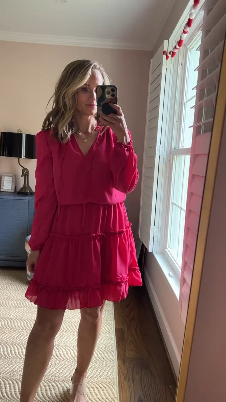 This Amazon layered chiffon swing dress paired with these clear acrylic heels is a perfect Easter outfit or date night! I’m wearing a size small in this dress.

#LTKSeasonal#LTKunder100#LTKstyletip