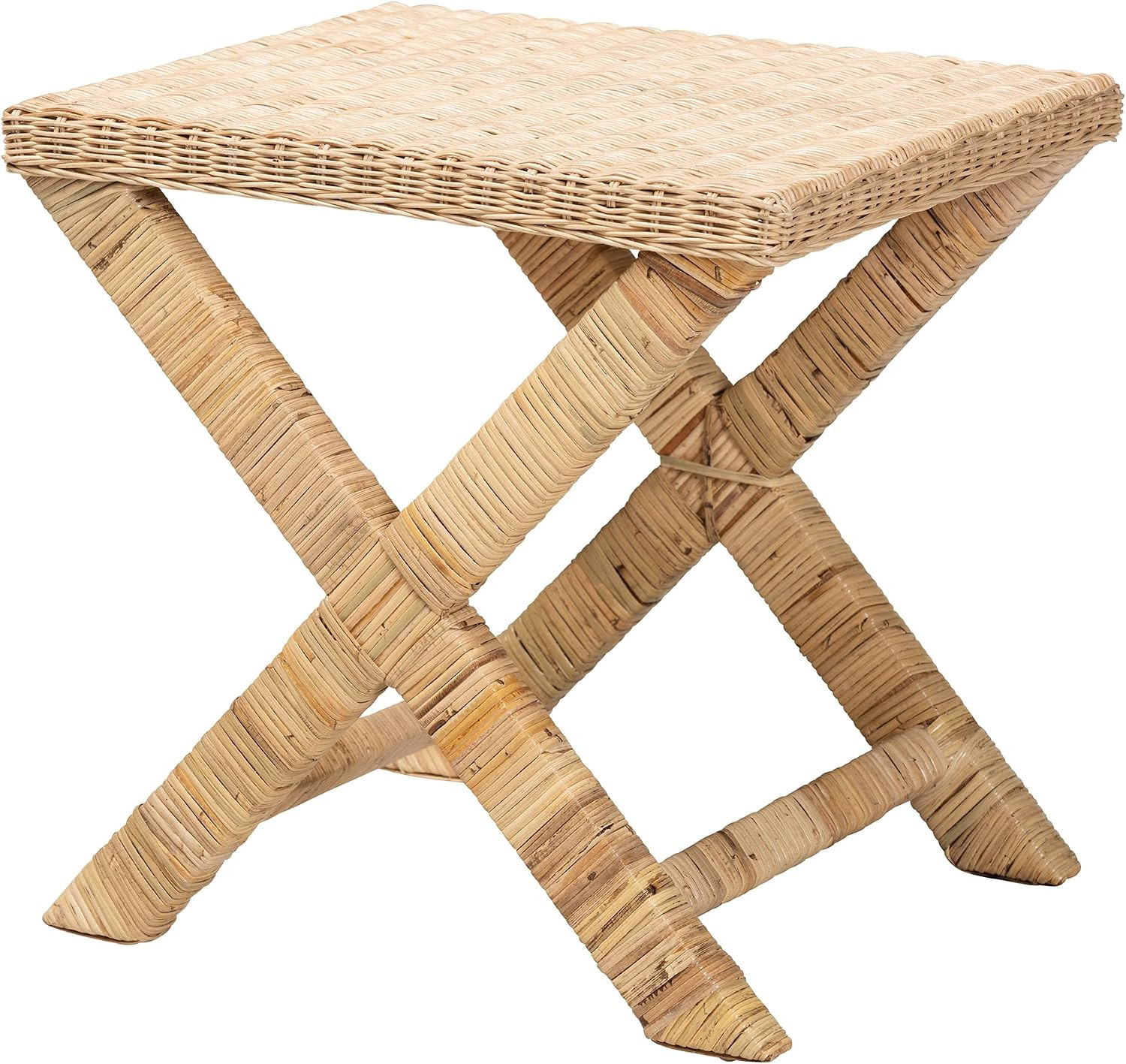 Baxton Studio Farica Bench, One Size, Natural Brown | Amazon (US)