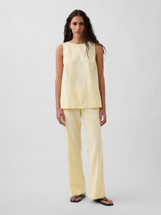 Low Rise Linen-Blend Flare Pants | Gap (CA)