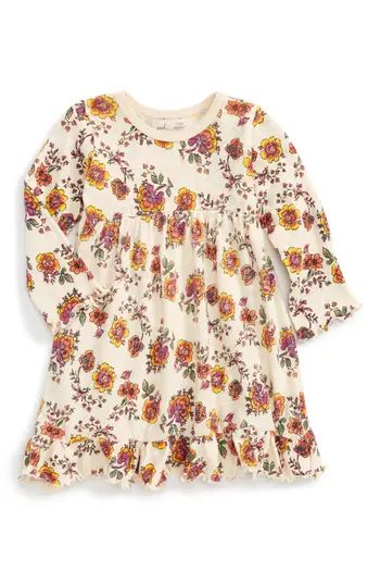 Infant Girl's Peek Floral Print Dress, Size L (12-18m) - Ivory | Nordstrom