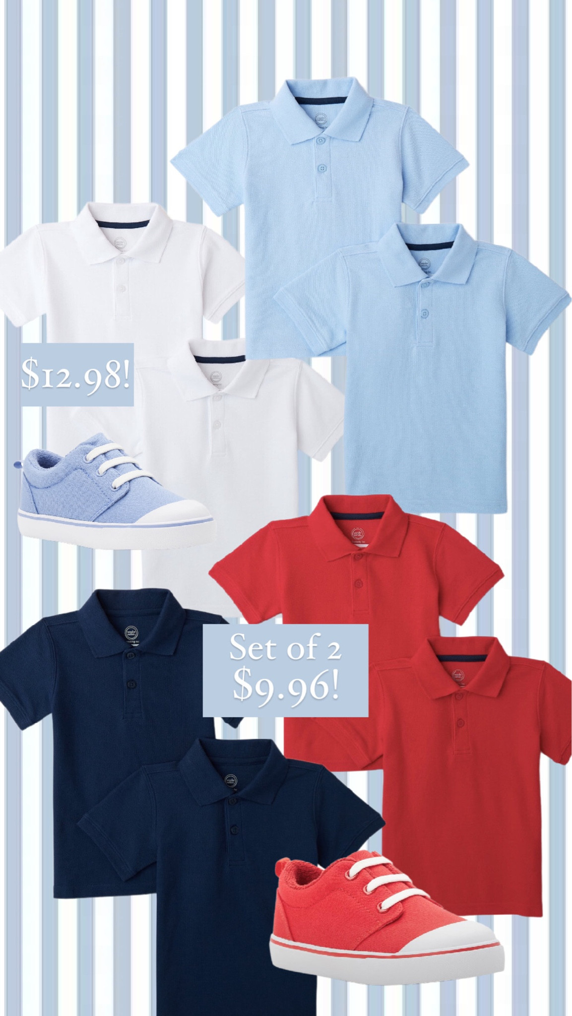 Walmart Back to School Finds! These are the BEST polos! Also, how sweet are these little shoes! 

#LTKBacktoSchool