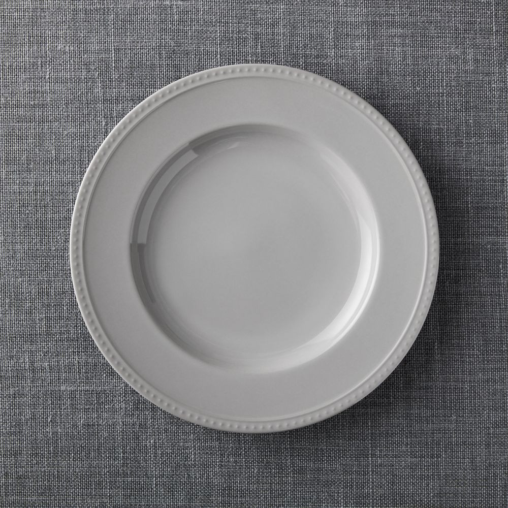 Staccato Grey Dinner Plate | Crate & Barrel