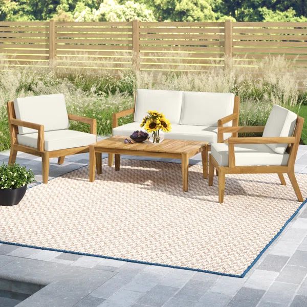 Gladys 4 - Person Outdoor Seating Group with Cushions | Wayfair North America