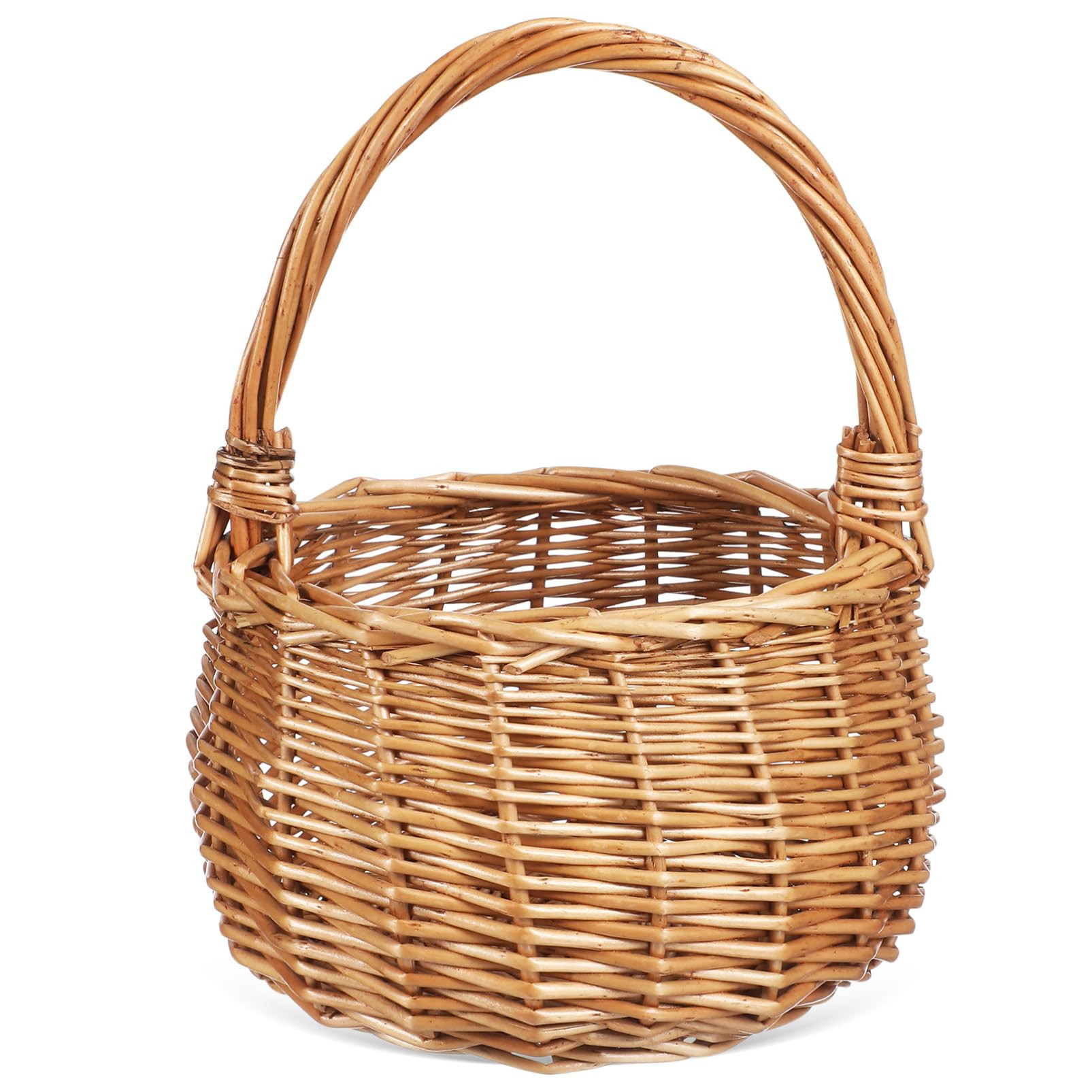 MAGICLULU Wicker Flower Basket with Handle Wedding Girls Basket for Candy Home Storage 8.66 x 6.1... | Amazon (US)