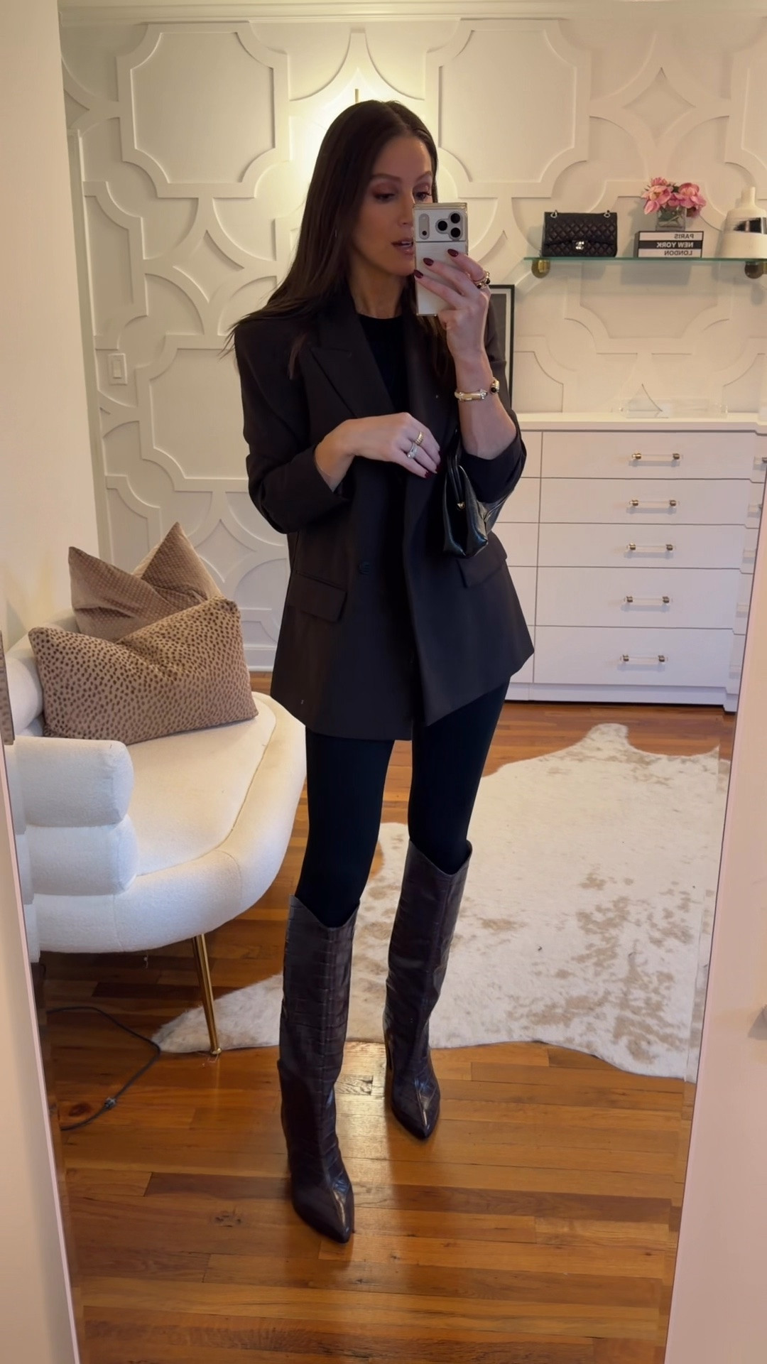 A modern way to style a “leggings” outfit for fall. This blazer is amazing for the price. I did my true size small. I sized up half a size in the boots!

#LTKOver40 #LTKSeasonal #LTKootd