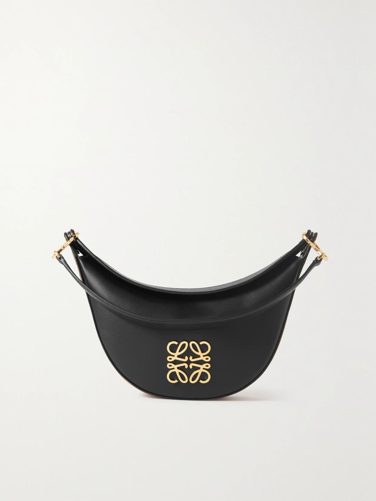 Loewe - Luna Anagram Small Embellished Leather Shoulder Bag - Black | NET-A-PORTER (US)
