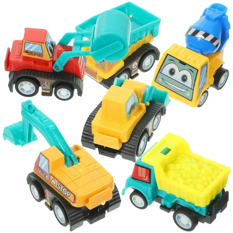 6pcs Small Pull Back Cars Mini Pull-back Cars Toy Vehicle Plastic Toys Car Kid Gift | Walmart (US)