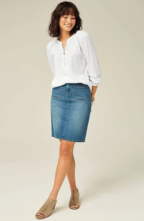 Smocked Henley Top | J. Jill