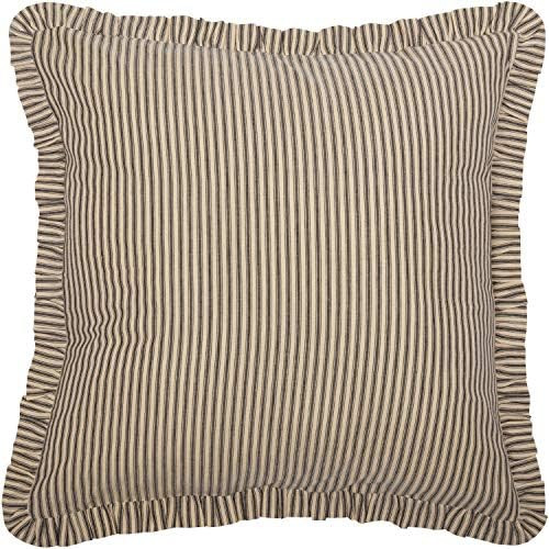 VHC Brands Sawyer Mill Charcoal Ticking Stripe Collection Farmhouse Style Pillow Cover Sham (Euro... | Amazon (US)