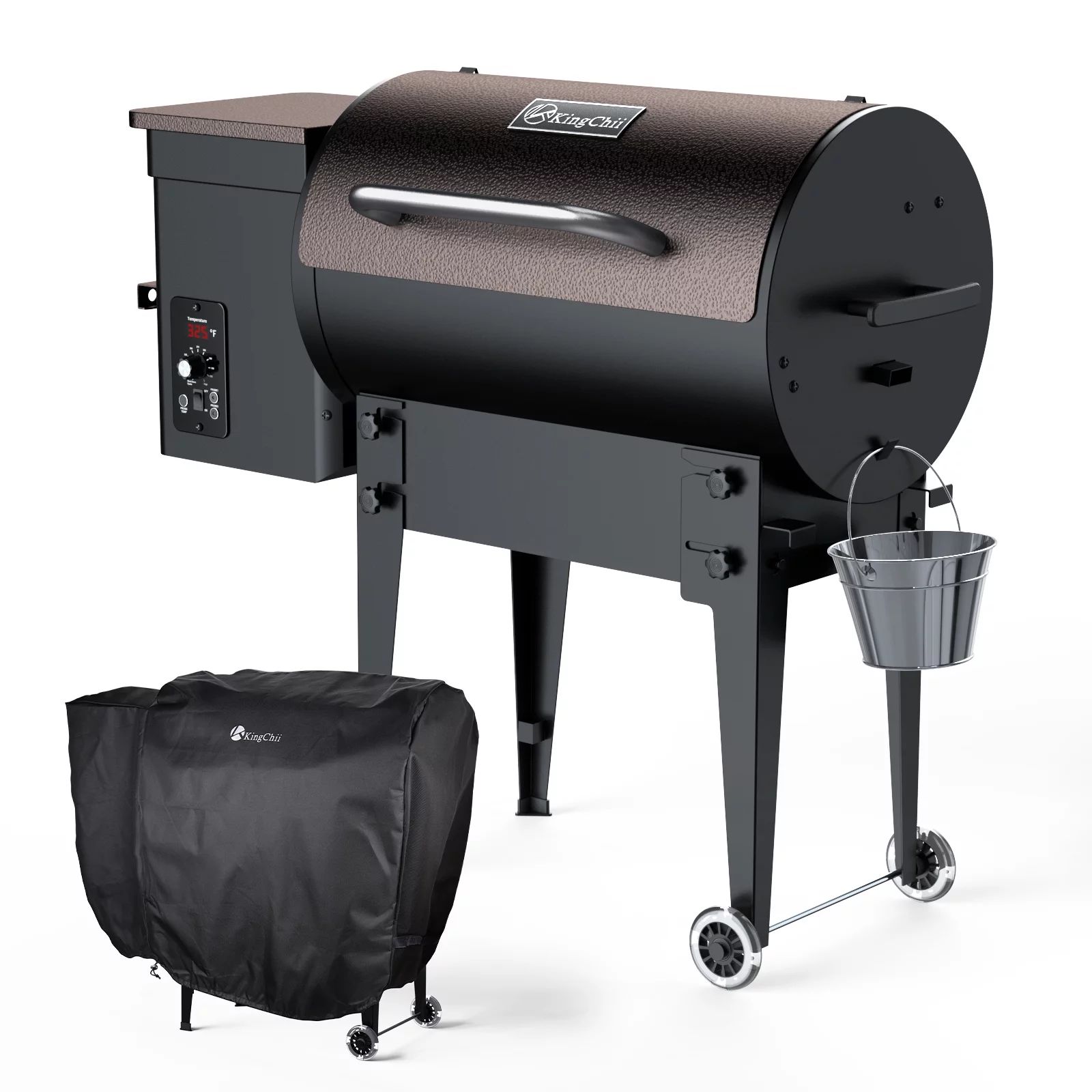 KingChii 420 sq. in Wood Pellet Smoker & Grill BBQ with Auto Temperature Controls, Folding Legs f... | Walmart (US)