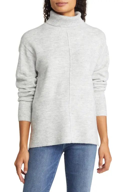 caslon(r) Turtleneck Sweater in Grey Heather at Nordstrom, Size Xx-Small | Nordstrom