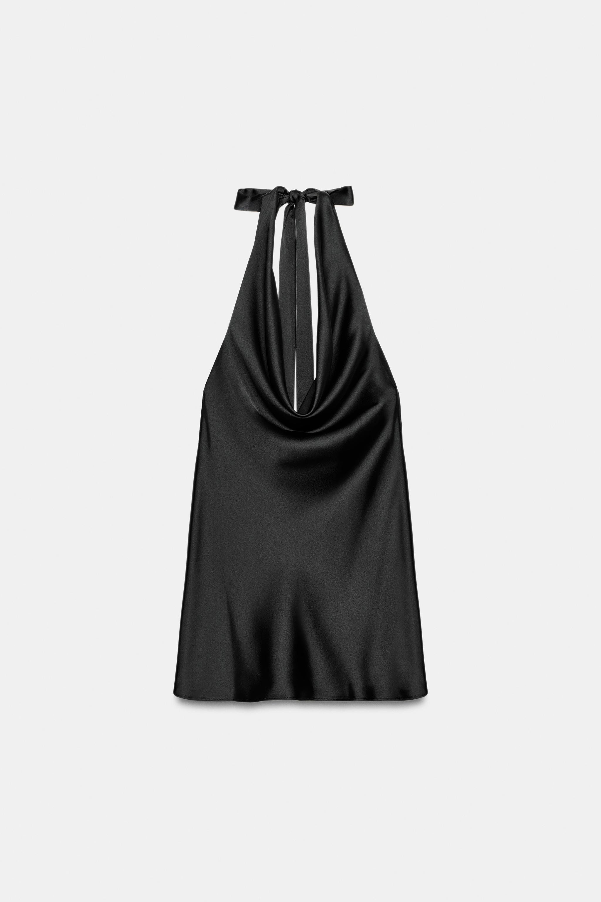 SATIN HALTER DRESS | Zara UK